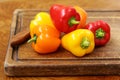 Fresh organic bell peppers Royalty Free Stock Photo