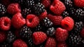 Fresh organic berries, multivitamin source