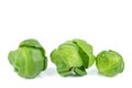 Fresh organic brussels sprouts isolated on white Royalty Free Stock Photo