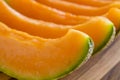 Fresh organic cantaloupe melon Royalty Free Stock Photo