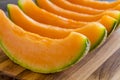 Fresh organic cantaloupe melon Royalty Free Stock Photo