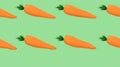 Fresh Organic Carrot Vegetable Horizontal Seamless Background.