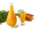 Fresh Organic carrots juice Royalty Free Stock Photo