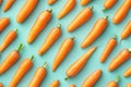 Fresh Organic Carrots on a Vibrant Teal Background Royalty Free Stock Photo