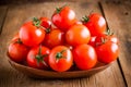 Fresh organic cherry tomatoes in a bowl