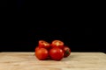 Fresh organic cherry tomatoes on wood Royalty Free Stock Photo