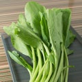 Fresh Organic Chinese Cabbage on Grey Tray Royalty Free Stock Photo