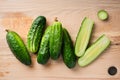 Fresh organic cucumbers Royalty Free Stock Photo