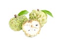 Custard apples on a white background. Royalty Free Stock Photo