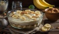 Fresh organic fruit bowl with granola and yogurt generated by AI Royalty Free Stock Photo