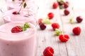 Fresh organic fruit yogurt Royalty Free Stock Photo