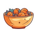 Fresh organic fruits in a cute bowl