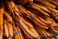 Fresh organic garden grown carrots in Vancouver's Grandville Island Market Royalty Free Stock Photo