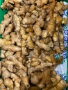 Fresh organic ginger In market.