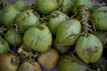 Fresh organic green coconut background