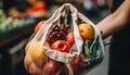 Fresh organic groceries a healthy lifestyle choice for autumn meals generated by AI