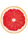 Fresh organic half slice grapefruit top view