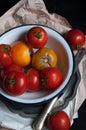 Fresh organic heirloom tomatoes Royalty Free Stock Photo