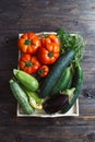 Fresh organic homegrown vegetables