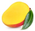 Fresh organic mango isolated clipping path Royalty Free Stock Photo