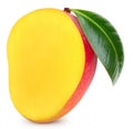 Fresh organic mango isolated clipping path Royalty Free Stock Photo