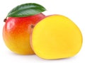 Fresh organic mango isolated clipping path Royalty Free Stock Photo