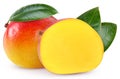 Fresh organic mango isolated clipping path Royalty Free Stock Photo