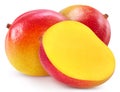 Fresh organic mango isolated clipping path Royalty Free Stock Photo
