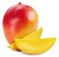 Fresh organic mango isolated clipping path Royalty Free Stock Photo