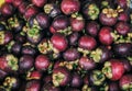 Fresh organic mangosteen fruits at the market Royalty Free Stock Photo