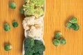 Fresh organic mix- Brussels sprout, broccoli, cauliflower, romanesque