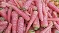 Fresh Organic nutritious Carrots in the market for sale & cooking purposes Royalty Free Stock Photo