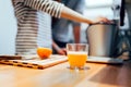 Fresh organic orange juice Royalty Free Stock Photo