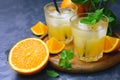 Fresh organic orange juice Royalty Free Stock Photo