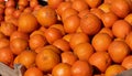 Fresh organic oranges on the market place Royalty Free Stock Photo