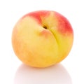 Fresh organic peach isolated on white background
