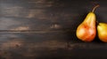 Fresh Organic Pear Fruit Horizontal Background.