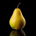 Fresh Organic Pear Fruit Square Illustration.