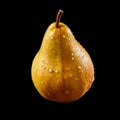 Fresh Organic Pear Fruit Square Illustration.