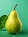 Fresh Organic Pear Fruit Vertical Illustration.