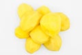 Fresh organic peeled yellow potato vegetable, carbohydrate and starch source yellow potato Royalty Free Stock Photo