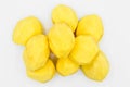 Fresh organic peeled yellow potato vegetable, carbohydrate and starch source yellow potato Royalty Free Stock Photo