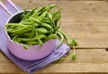 Organic pods green peas Royalty Free Stock Photo