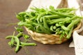 Organic pods green peas