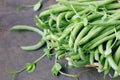 Organic pods green peas Royalty Free Stock Photo