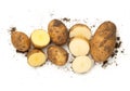 Fresh Organic Potatoes Isolated On White Background Royalty Free Stock Photo
