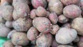 Fresh Organic nutritious Potatoes in the market for sale & cooking purposes Royalty Free Stock Photo