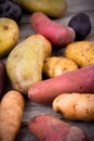 Fresh organic potatoes varieties Royalty Free Stock Photo