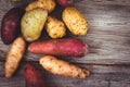 Fresh organic potatoes varieties Royalty Free Stock Photo