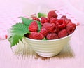 Fresh organic raspberry Royalty Free Stock Photo
